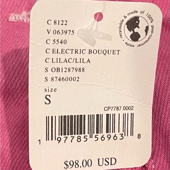 nwt free people Pink electric bouquet lilac ziggy Denim Overalls small - Picture 6 of 15